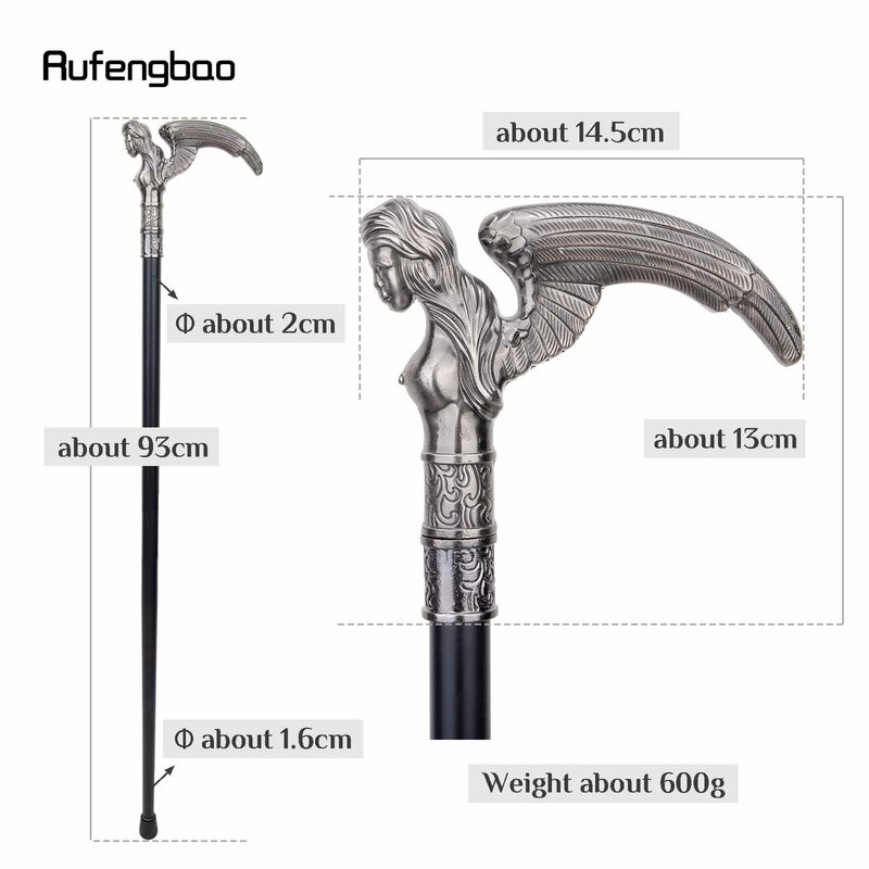 Angel Single Joint Fashion Walking Stick Decorative Vampire Cospaly Party Walking Cane Halloween Crosier 93cm