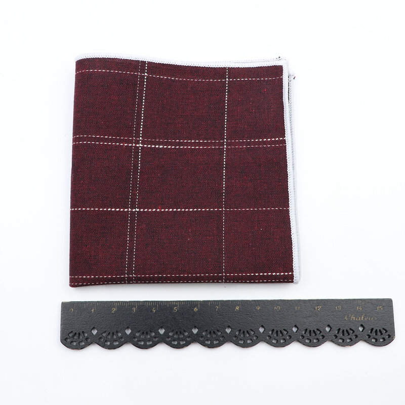 Alta qualidade lenço de lenço vintage listrado hankies 100% algodão masculino bolso quadrado formal negócio 22cm acessórios hanky
