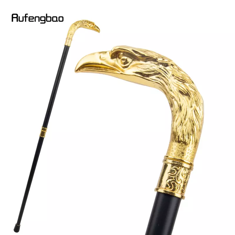 ゴールデンイーグルロングヘッドトーテムウォーキング杖、ウォーキングスティック、シックなかぎ針編みのノブ、リリーフファッション、93cm