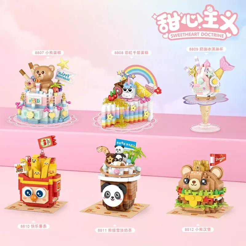 Loz Bouwstenen Panda Creatieve Assemblage Decoratie, Dessert Elektrische Mini Deeltjes, Educatieve Jongens En Meisjes Kinderen Speelgoed