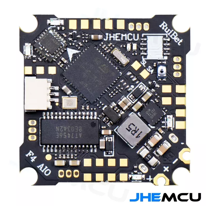 JHEMCU Ruibet F4AIO 12A F411 Контроллер полета BLHELIS 12A 4 в 1 ESC 1-2S 25.5X25.5mm для FPV Tinywhoop Cinewhoop