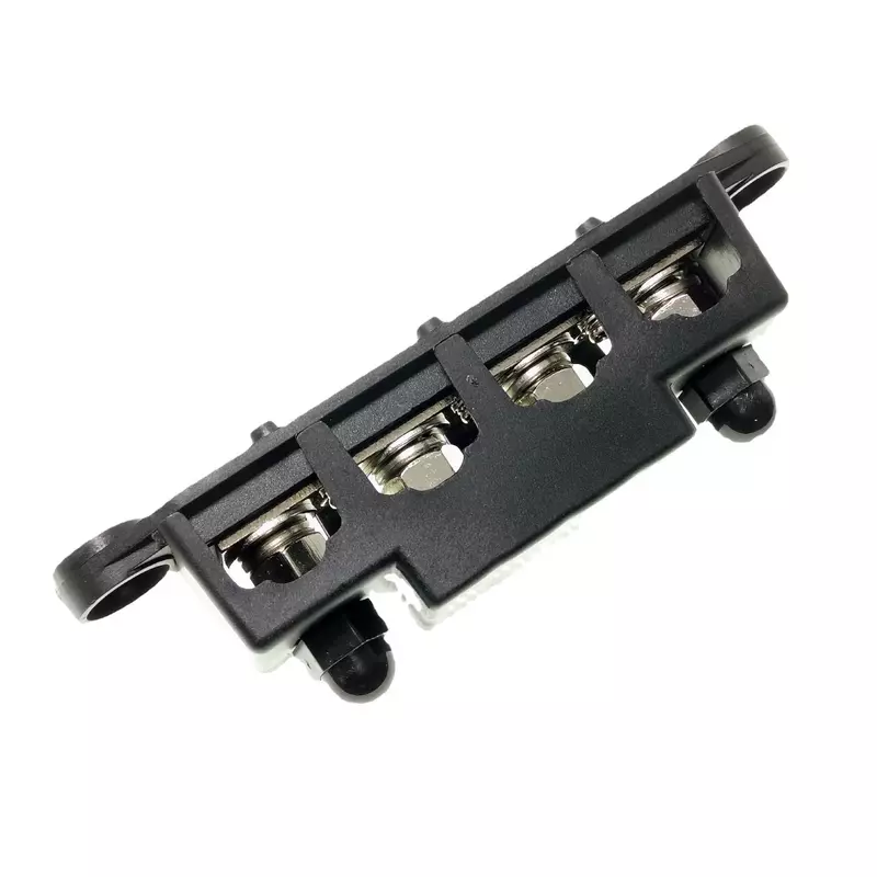 Single Row Straight Row Busbar Block With Cover 4 Way 2+2 M10 Current 250A For Rv Yacht