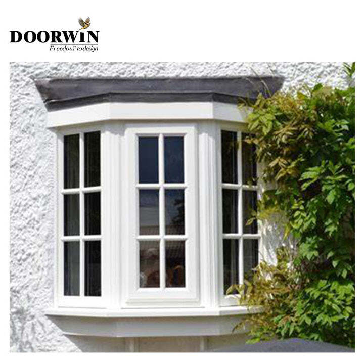 Doorwin-مثلث ألومنيوم منزلق الخليج ، خشب ثابت المظلة الزجاج ، نافذة القوس ، تصميم جديد ، مكسوة ، 6 أقدام