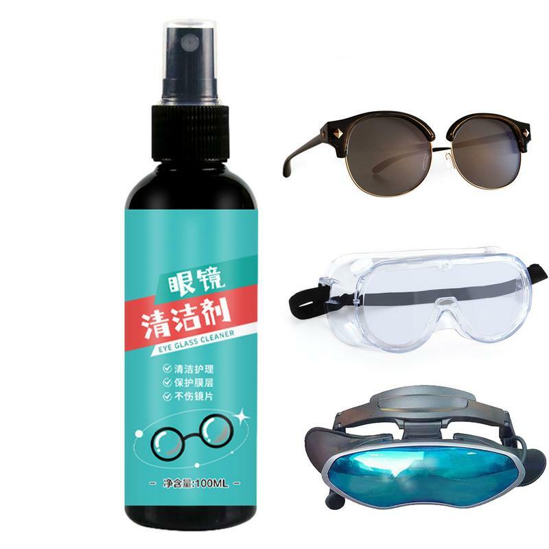 Detergente per lenti Spray detergente per schermo da 100ml Spray per occhiali da vista rimozione della polvere per occhiali da sole gadget per la pulizia degli occhiali smacchiatore per