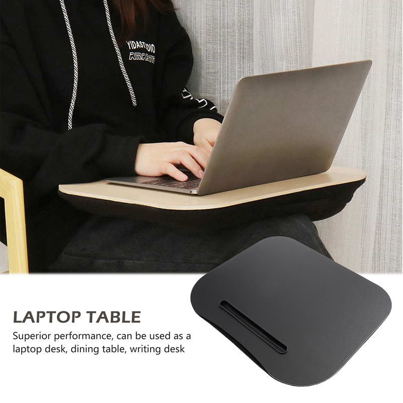 Lap Desk Portable Laptop Bed Desk Table Stand Tray Booster Cushion Support for Home Office Travel Sofa ( Black )