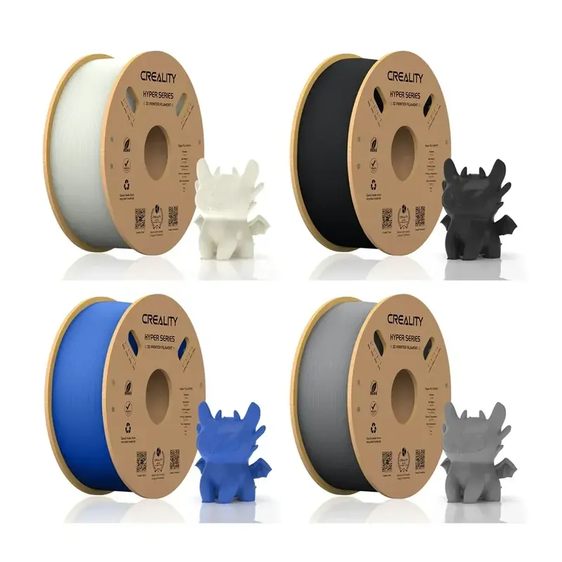 Creality-Filament PLA pour imprimante 3D, haute vitesse, 1.75mm, Hyper PLA, 30-600mm umental, bobine de 1kg, convient à la plupart des modèles FDM 3D Prquinze