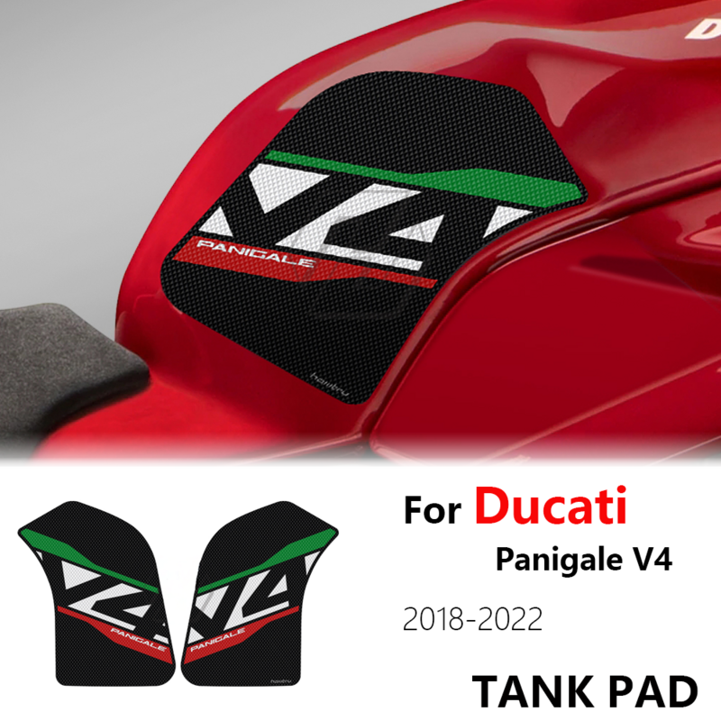For Ducati Panigale V4 V4S 1100 Corse SP Tank Grip Traction Pad Side Tank Pad Protection Knee Grip Mat Tank Rubber Sticker