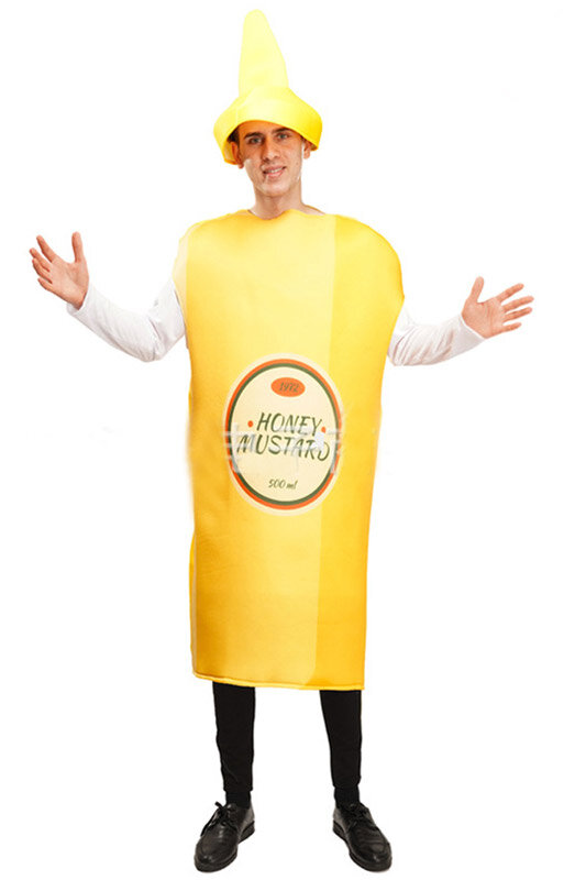 Ketchup Mustard Cosplay Costume pour hommes et femmes, drôle de nourriture, jeu de rôle, fantaisie, Halloween, ply, robe de paupières, couples, unisexe, adulte