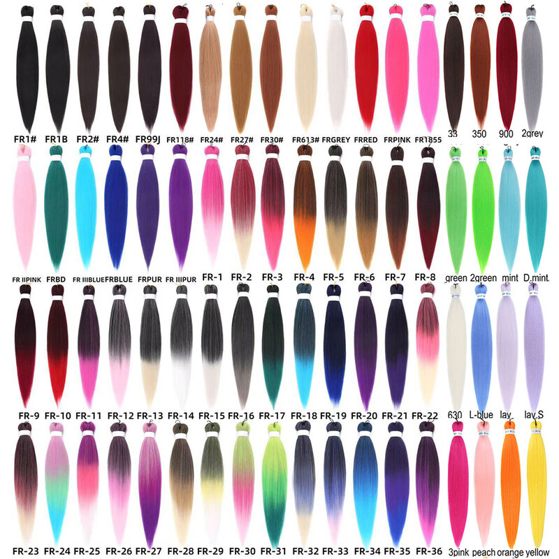 Крупные плетеные волосы, предварительно растянутые, 26 дюймов, розовые, желтые, стандартные волосы для наращивания, термостойкие волосы оптом