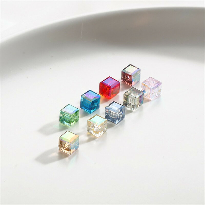Perline di cristallo di zucchero Aurora colorate perline sparse fatte a mano fai da te braccialetto collana materiale di perline accessori per gioielli L365