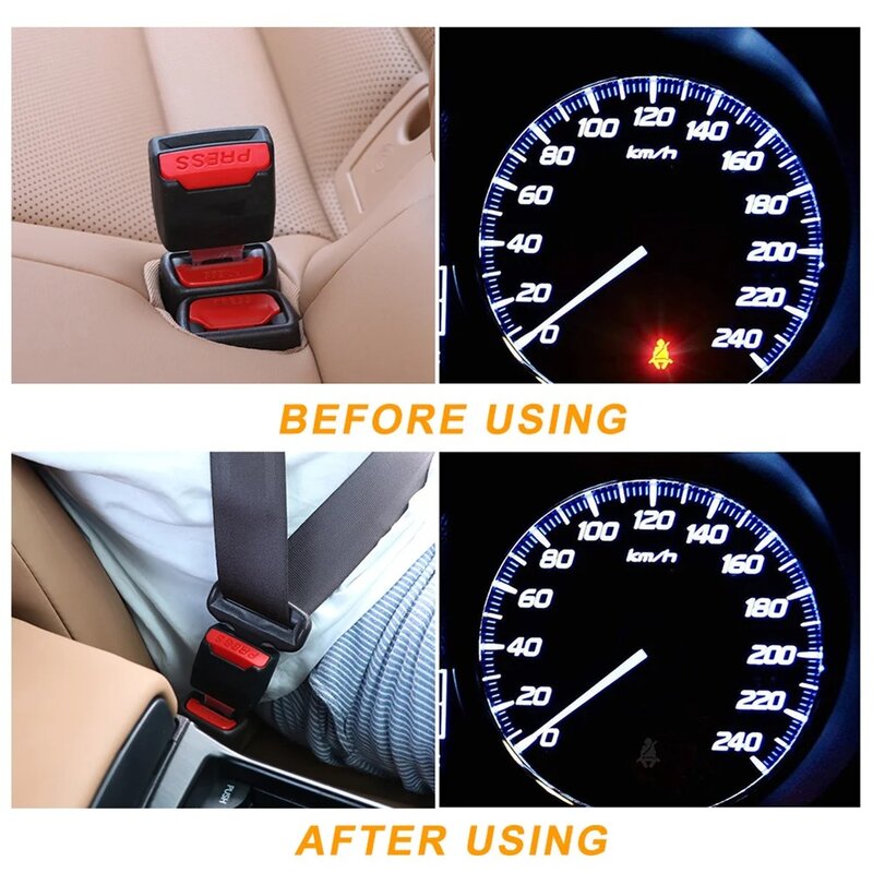 2PCS Car Seat Belt Clip Extension Plug Car Safety Seat Lock Buckle Seatbelt Clip Extender Converter Baby Car Seat Accessories