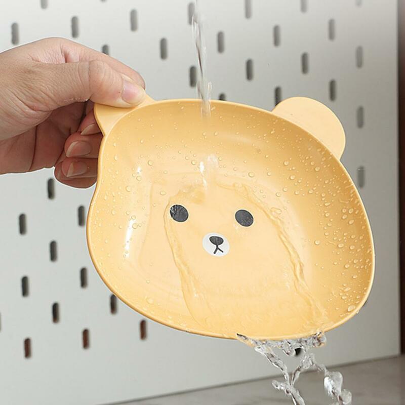 จานขนมรูปหมีดีไซน์น่ารักพร้อมที่เก็บของสำหรับห้องครัวในบ้านจานขนมผลไม้แบบวางซ้อนกันได้