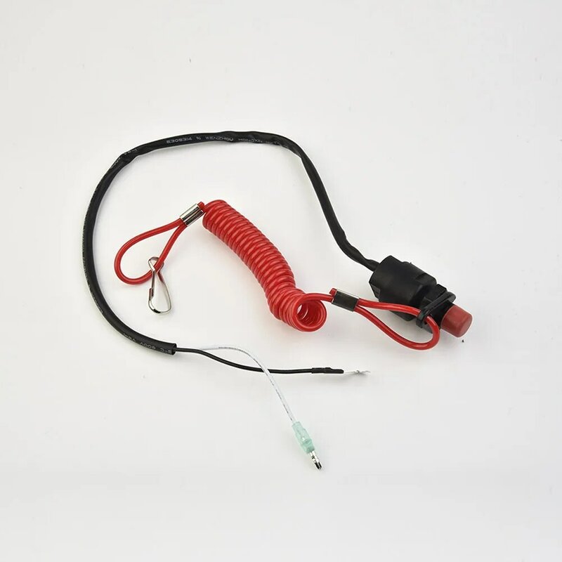 Interruptor de apagado fuera de borda de cable, Motor de seguridad de componentes negros, accesorios de repuesto de plástico, duradero y práctico