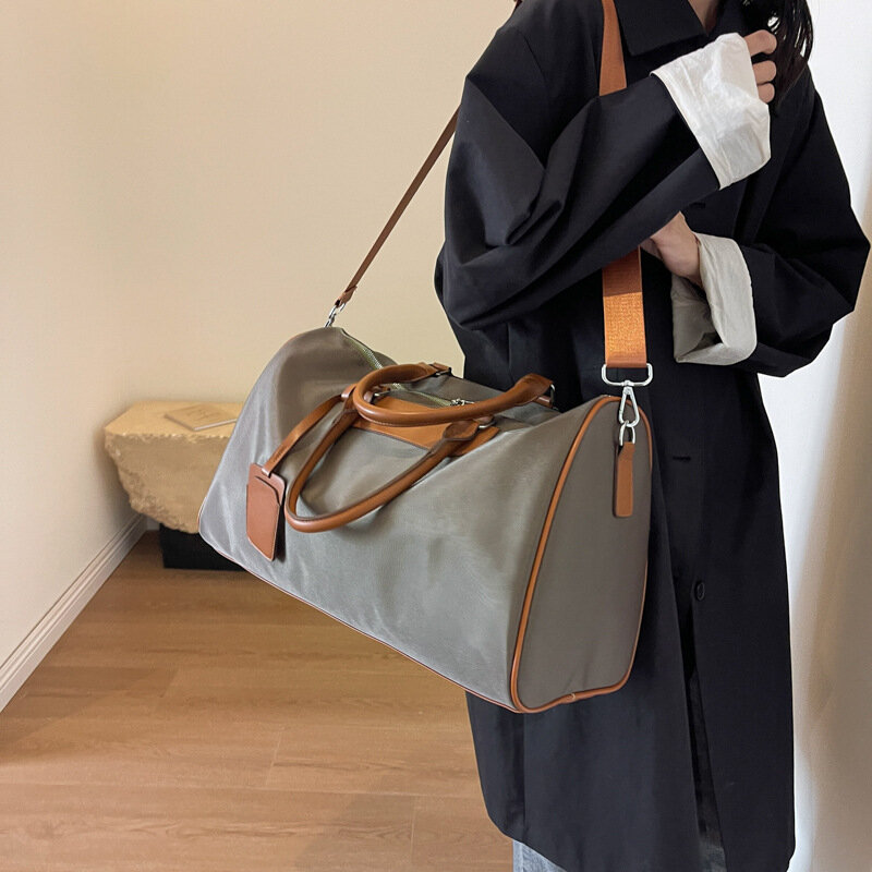 Gepäck tasche weibliche Kurztrip Reise Handtasche Handtasche Kollision Farbe tragbare Sport-Sporttasche Mädchen aus Reisetasche