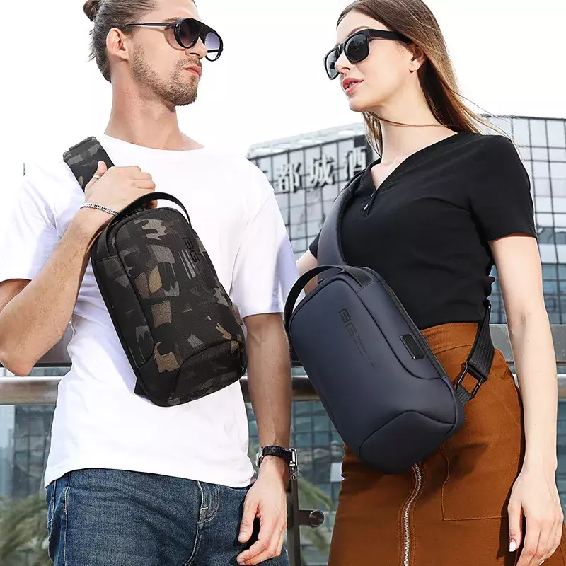 Chikage Simple Leisure Men's Chest Bag Business Commuter Unisex Crossbody Bag Large Capacity Multi-function Shoulder Bag
