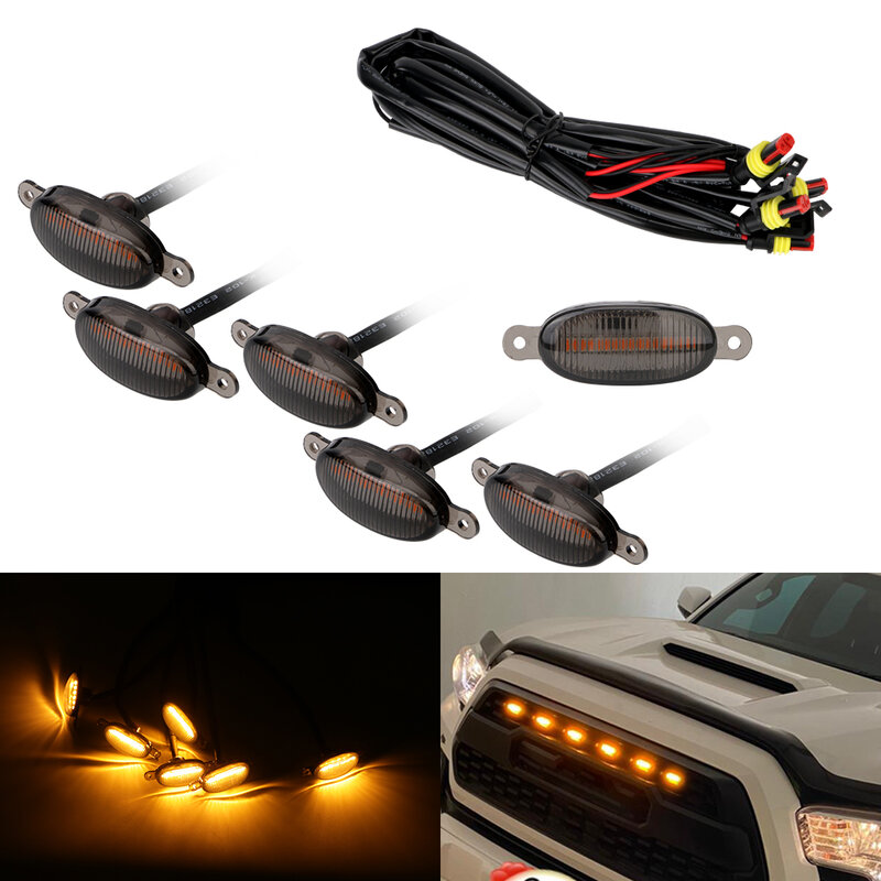 12-smd3030 universal LED light for front grille, led point running lights with harness