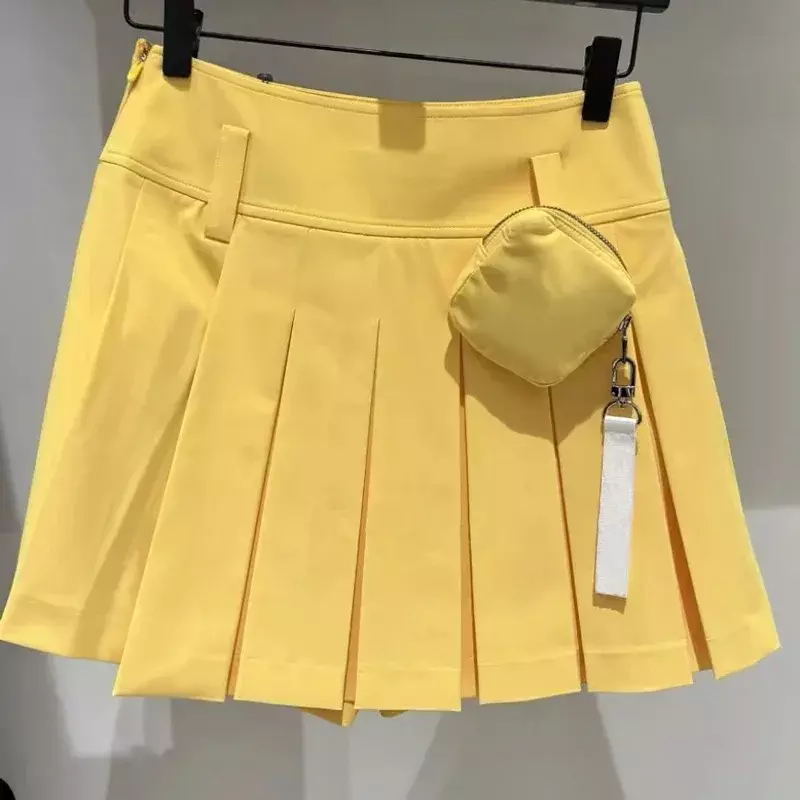 Новинка 2024, летняя одежда для гольфа, Женская юбка для уменьшения возраста, модная универсальная короткая юбка с защитой от дрифта и шариками