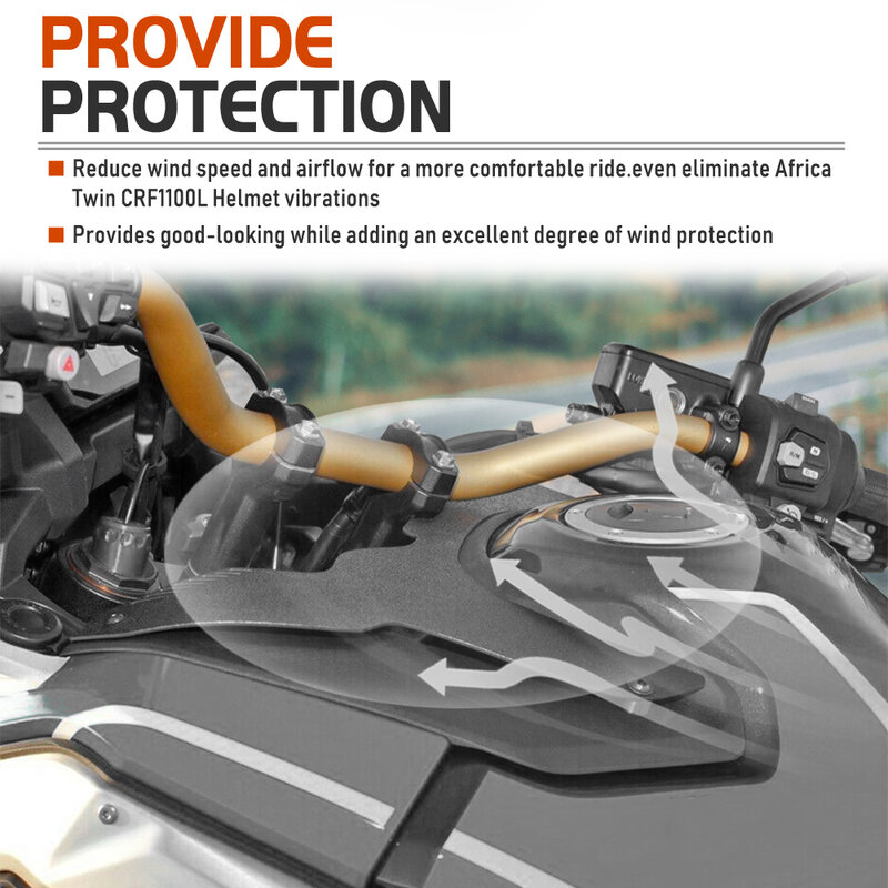 Moto Brandstoftank Voorklep Voor Honda Crf 1100 L Afrika Twin Adventure Sports Crf1100l Vorkschild Updraft Deflector 2020-2023