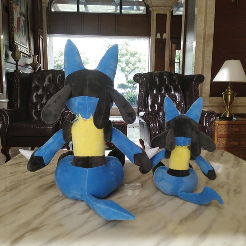 48/73cm Lucario Große Plüsch Spielzeug Pokemon Anime Puppe Nette Ornament Pokémon Sammlung Gefüllte Kissen Plushie Geschenk für kinder
