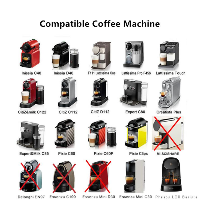 Stainless Steel Nespresso Refillable Coffee Capsule Tamper Reusable Coffee Pod Coffeeware Accessories For Barista Espresso Maker