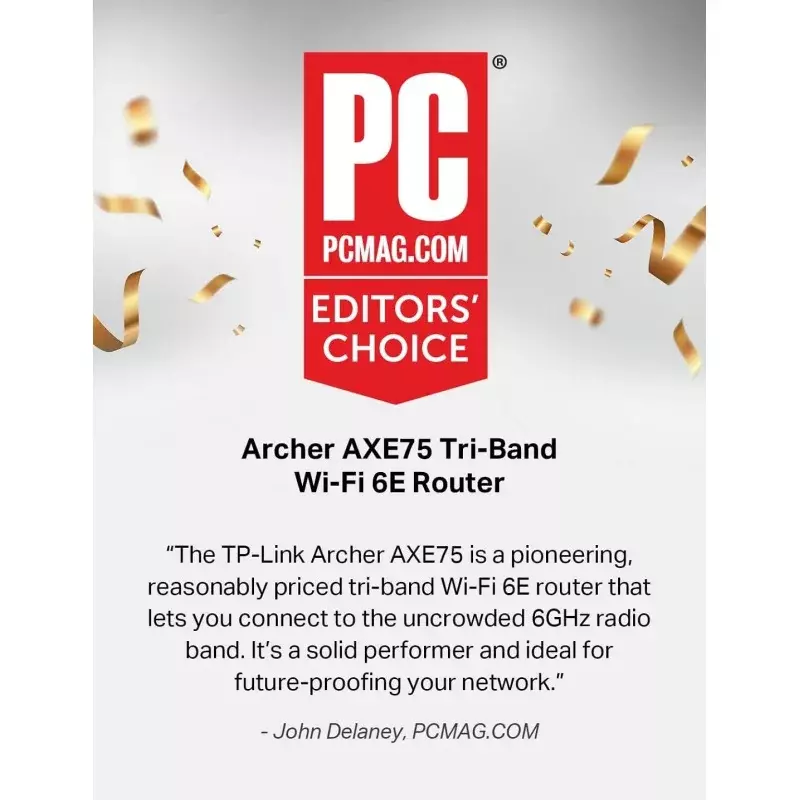 Tp-link axe5400 tri-band wifi 6e router (archer axe75)-gigabit drahtloser internet router, ax router für spiele, vpn router, onem