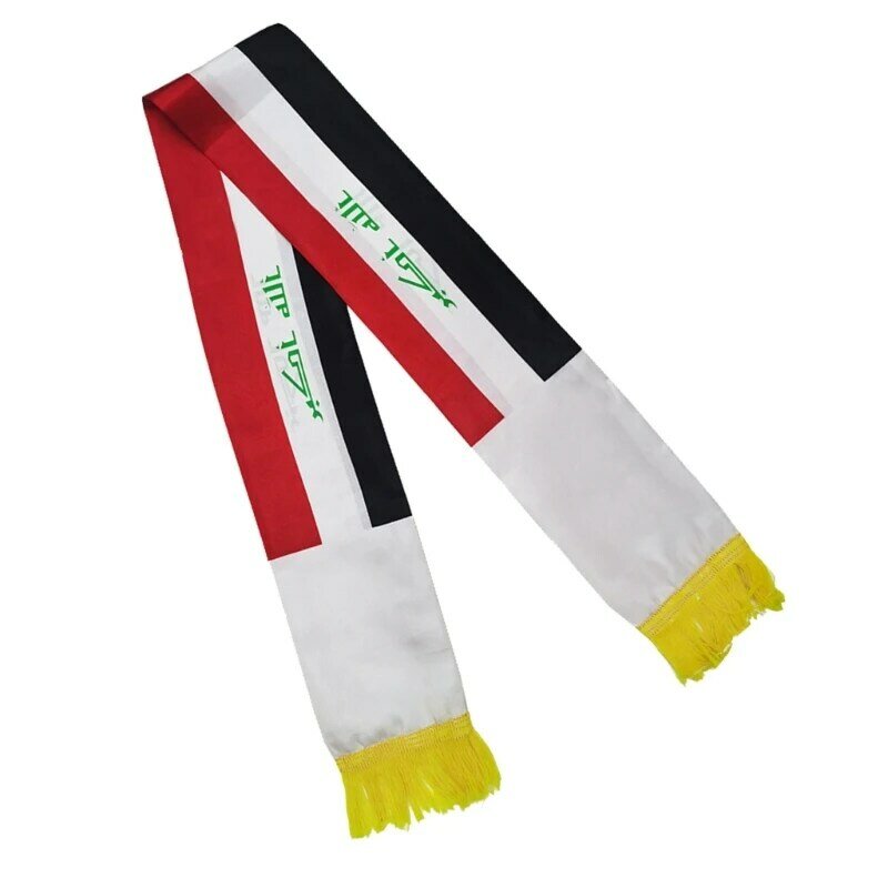 Elegante copricapo turbante iracheno per uomo e donna, sciarpa, stola, bandiere irachene gratuite, stampa copricapo alla