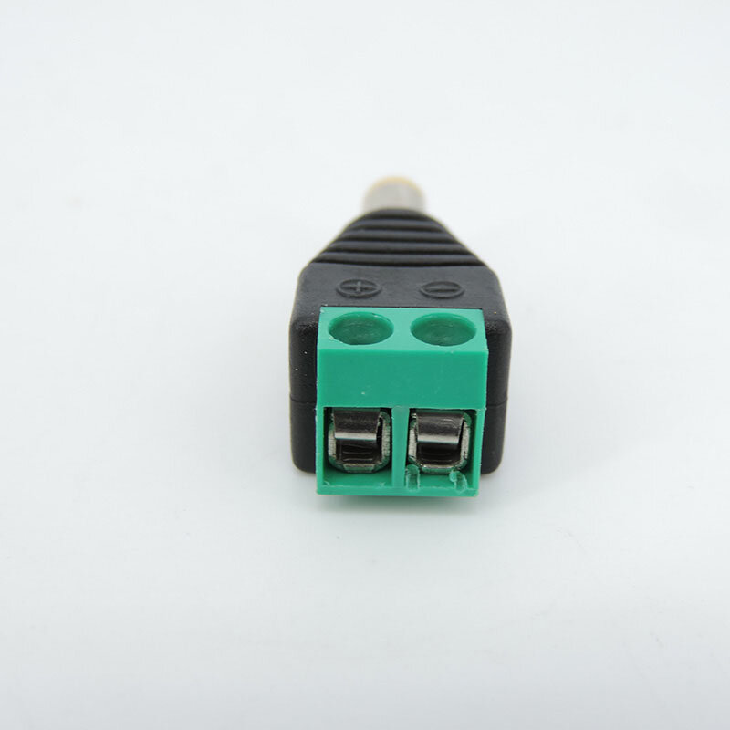 Konektor Plug suppy daya DC laki-laki, 2.1mm x 5.5mm 5.5*2.1mm 5.5x2.1 adaptor colokan kuning untuk Kamera CCTV 12V 24V DC
