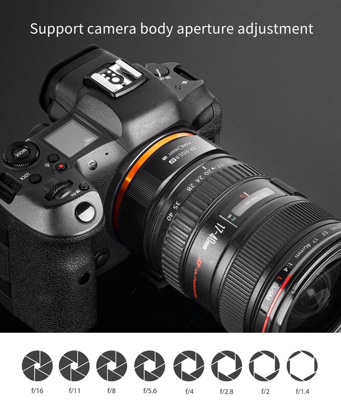 K & F Concept EF-EOS R RF EF EF-S Lensa untuk EOS RF Mount Kamera Auto Fokus Cincin Adaptor untuk Canon EF Lensa untuk Canon EOS R RF Kamera