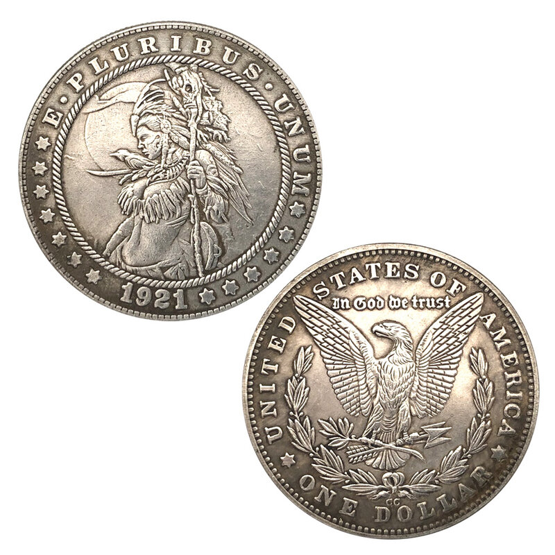럭셔리 나이트클럽 섹시한 소녀 1 달러 3D 아트 커플 동전, 재미있는 포켓 결정 동전, 기념 행운의 동전, 선물 가방