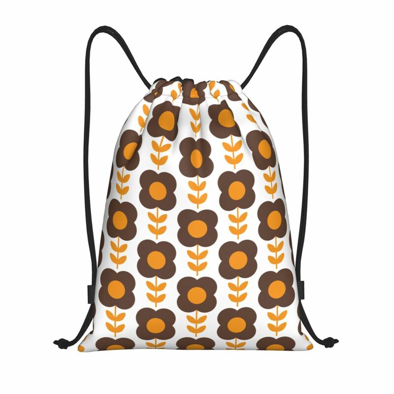 Orla Kiely-mochila con cordón para hombre y mujer, bolsa ligera con diseño de flores escandinavas y múltiples tallos, saco deportivo para entrenamiento y gimnasio