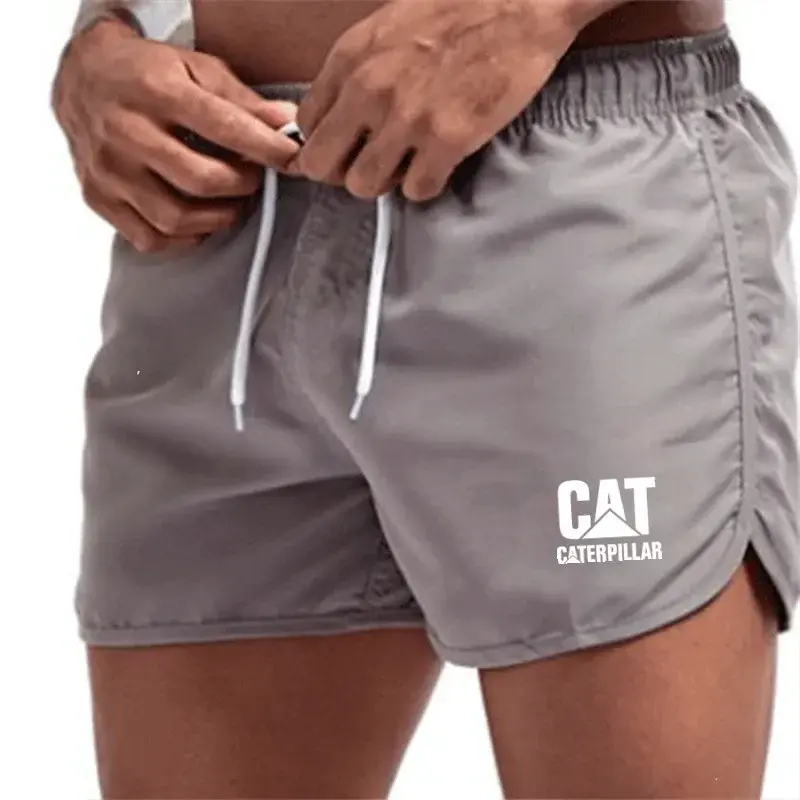 Pantalones cortos de baño de secado rápido para hombre, bañador de playa a la moda para gatos, novedad