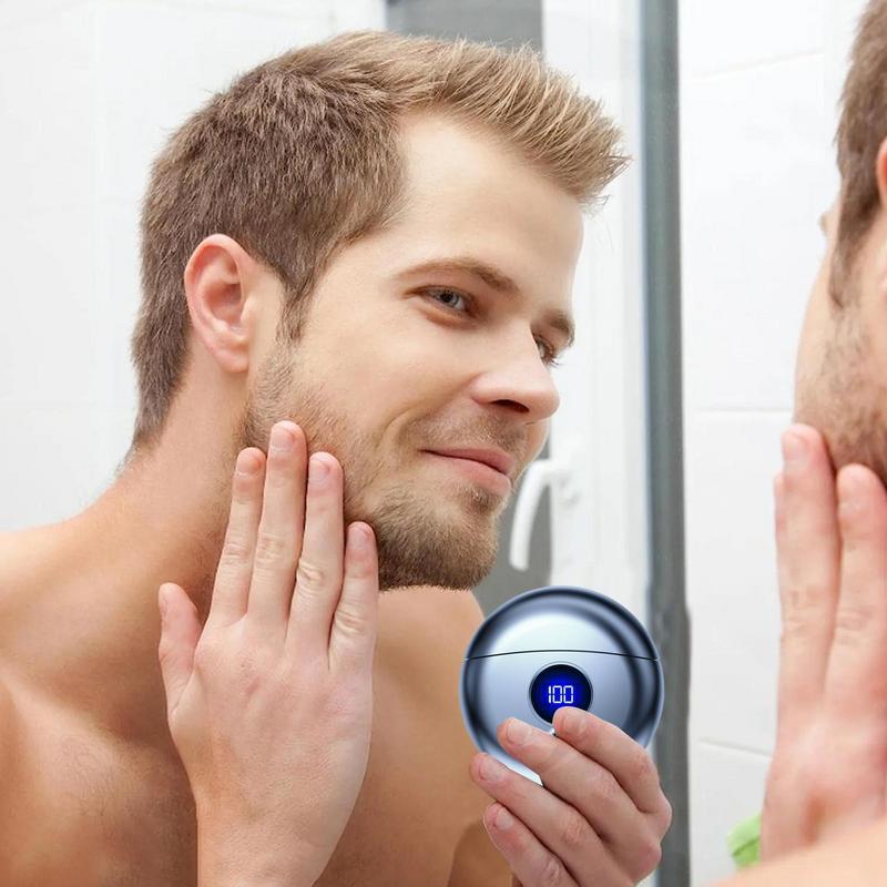 Portable Electric Shaver USB Electric Shaver With LED Display Rechargeable Pocket Shaver With Flying Saucer Shape Washable USB