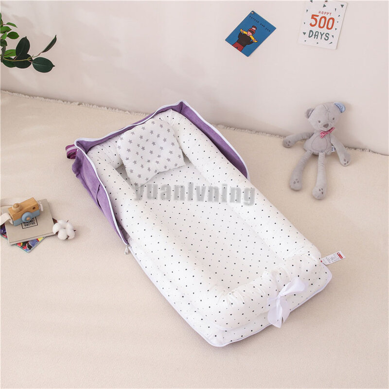 Колыбель для детской кроватки, складная хлопковая корзина для новорожденных, кровать для новорожденных, детский матрас для мальчиков и девочек, дорожная сумка, детская кроватка, подушка