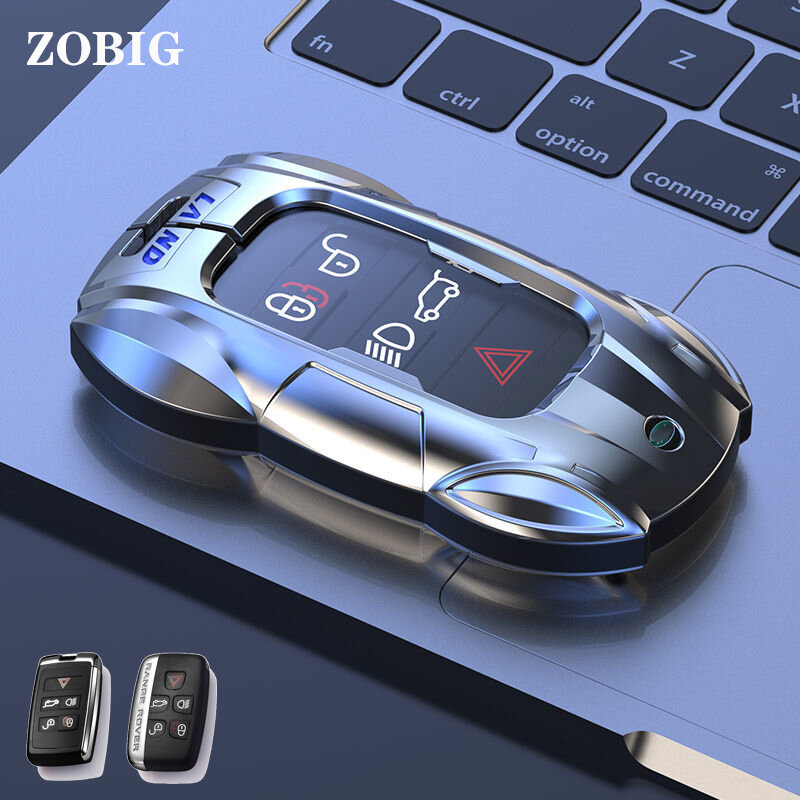 ZOBIG-carcasa de Metal para llave inteligente, carcasa de aleación de Zinc para Range Rover, Sport, sicovery, LR4, Evoque