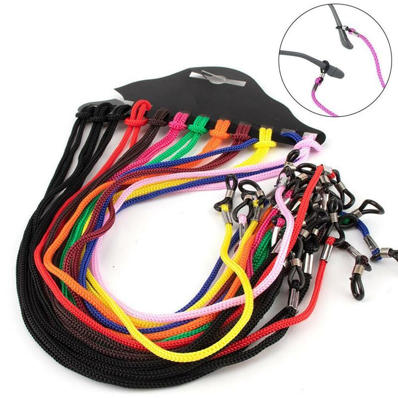 1/2 buah tali kacamata kabel leher kacamata hitam dapat disesuaikan tali Lanyard pemegang kabel kacamata tali leher