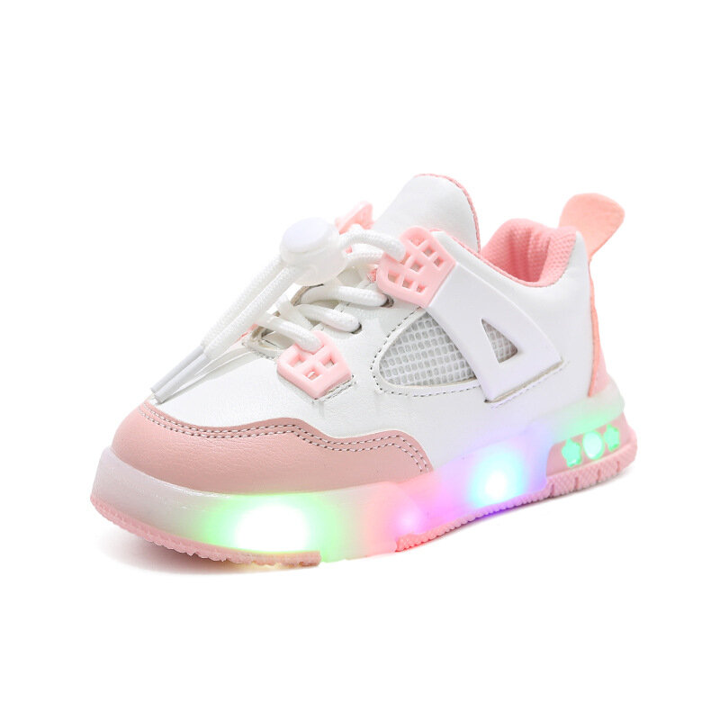 Vendite calde moda quattro stagioni scarpe da bambino Casual LED illuminato adorabile neonato Tennis classico sport Lace Up ragazze ragazzi Toddlers