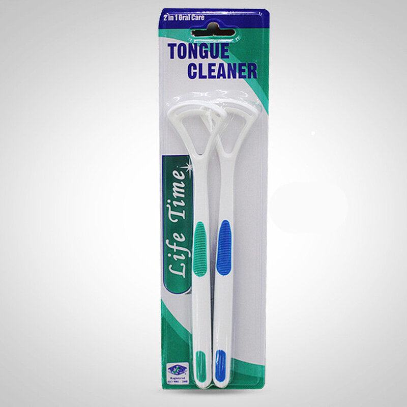 Moda nuovo 2 pz lingua detergente alito cattivo nuovo caldo via raschietto spazzola manico in silice igiene orale cura dentale pulizia