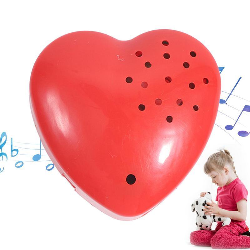 Registratore vocale a forma di cuore Voice Box 30 secondi registrazione Mini pulsante audio programmabile per peluche bambola di peluche