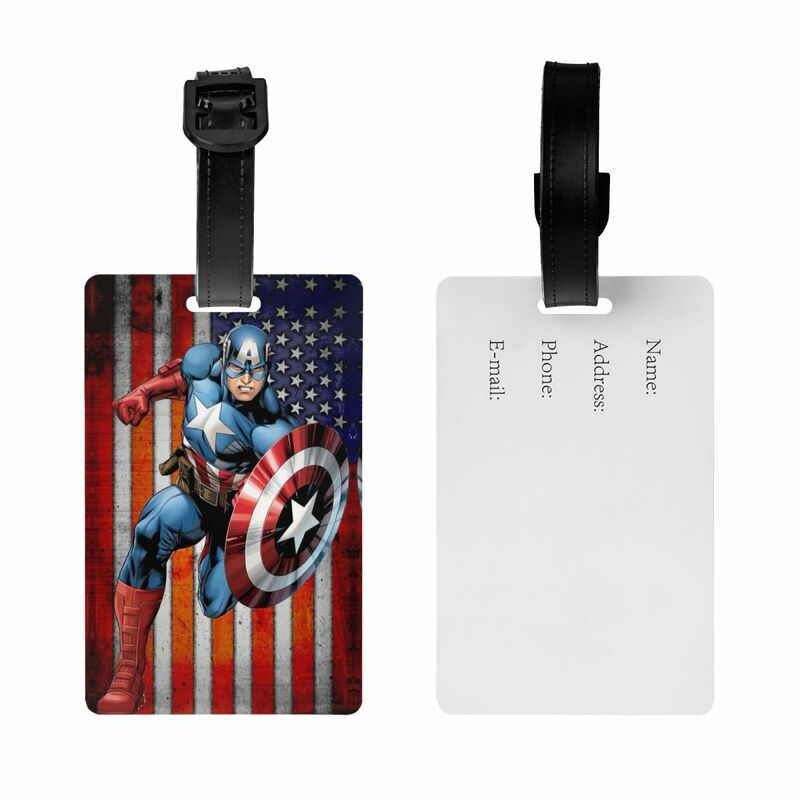 Personalizowany Captain America Tag Bag Bag Bag Bag Bag walizka etui na identyfikator prywatności