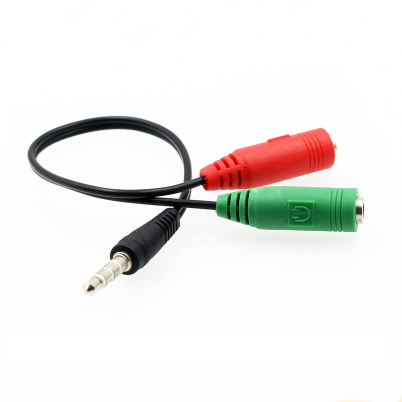 10-10pcs 3.5mm Jack 1 Male To 2 Female Headphone Stereo Earphone Audio Splitter To Micrphone Adapter Cable