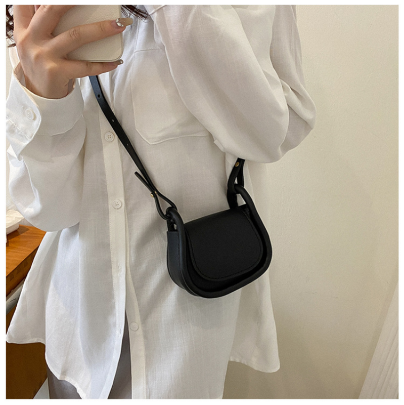 Small Saddle Bag Lipstick Coin Money Pouch Card Holder Candy Color Fashion PU Leather Mini Crossbody Bag Shoulder Bags for Women
