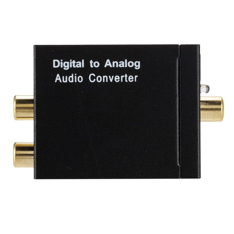 Konverter Digital ke Audio Analog, sinyal koaksial serat optik ke DAC Analog Spdif Stereo 3.5MM Jack RCA Amplifier Decoder