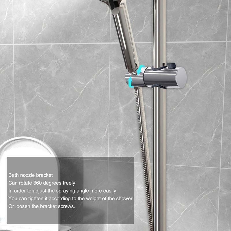 Dusch kopf halter für Gleit stange verstellbarer Halter Schieber klemme Bad ersatz 360-Grad-Drehsprühhalter
