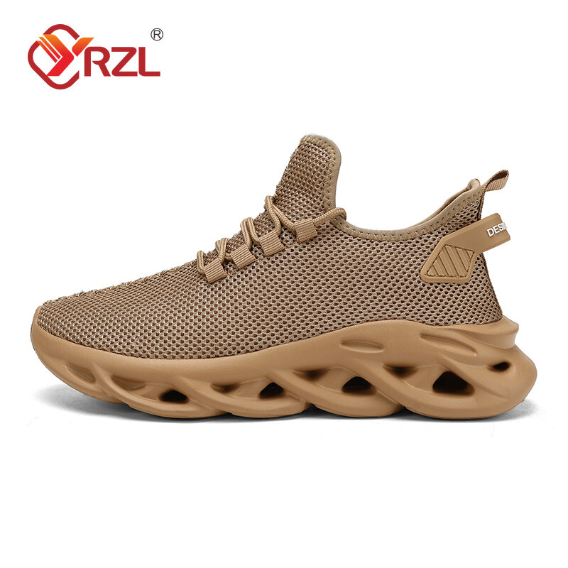 Мужские кроссовки YRZL, летняя дышащая спортивная обувь, легкая уличная сетчатая обувь для бега, кроссовки для бега, тенниса, прогулок