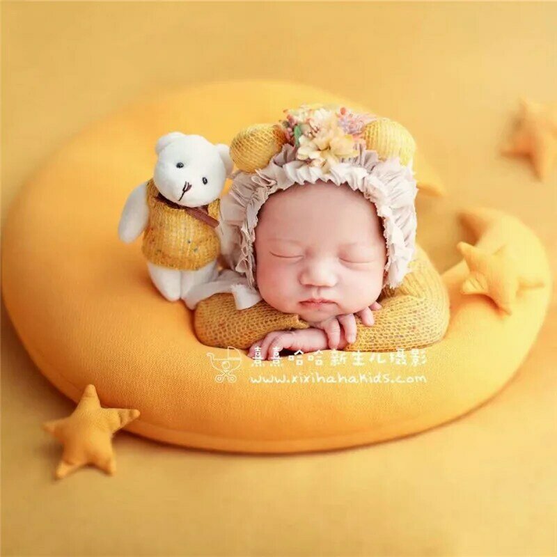 Noworodka fotografia rekwizyty noworodka chłopiec śpioszki dziewczęce kapelusz dziecko Romper body strój fotografia rekwizyty odzież