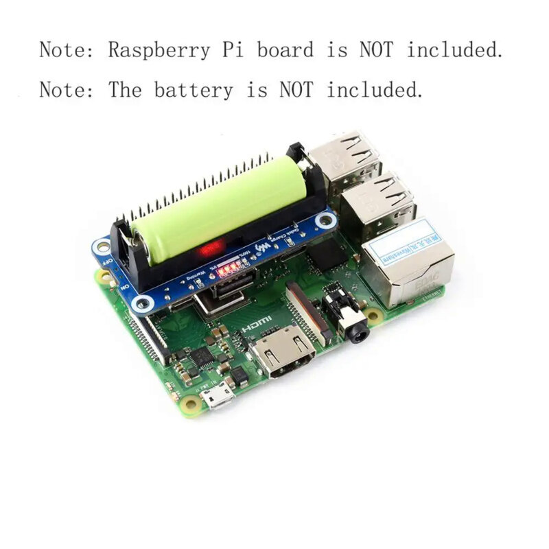 Плата расширения модуля источника питания литий-ионной батареи с регулируемым выходом 5 В для RPI0 Raspberry Pi Zero 2 Вт WH 3B Plus 4 4B