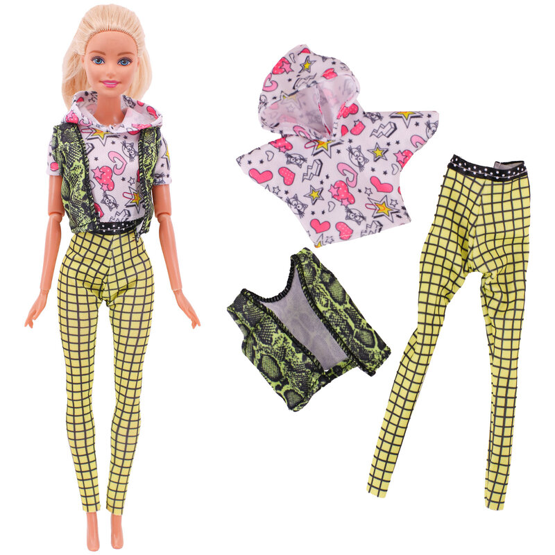 Animal Print Barbies Doll Dress, Baby Girl Acessórios, Kid Gift, Roupa para 11.8 "Barbies, 30 cm, Moda