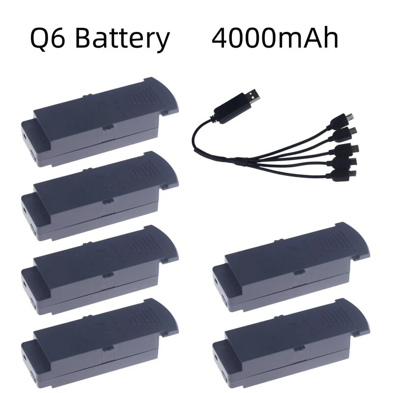 Batterie LIPO d'origine pour Q6 Dock, pièces de rechange pour quadricoptère RC, batterie de drones Q6, T6, K5, 3.7V, 4000mAh, G6, T6, K5, 8K, 4000mAh