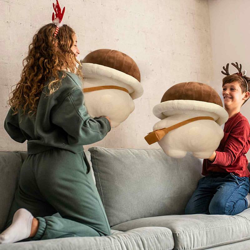 Shiitake Mushroom Plush Doll Pillow, Soft Recheado Vegetal Cartoon, Plushies Jardim de Infância para Crianças e Adolescentes