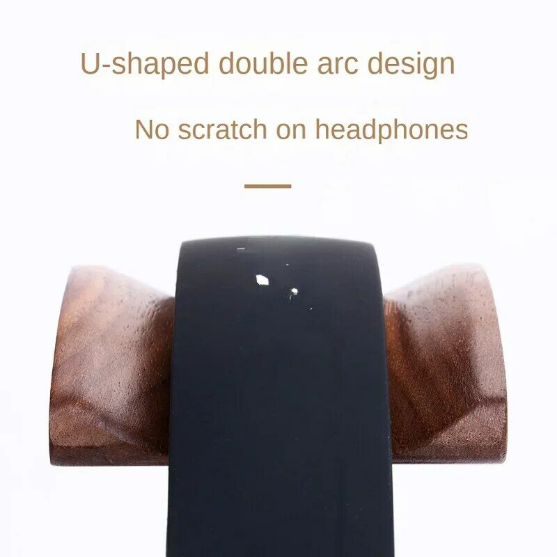 Klasyczny drewniane słuchawki stojak na słuchawki uchwyt na słuchawki orzechowy wieszak na zestaw słuchawkowy do wszystkich stojaków z orzechami